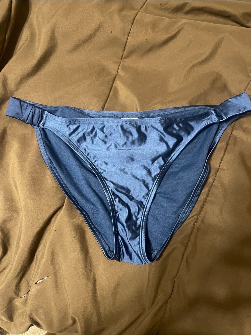 No Boundaries Navy Blue Bikini Bottom - Smooth Low-Rise Swim Brief